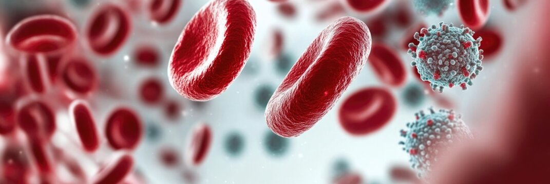 Digital rendering of bloodstream bacterial infection