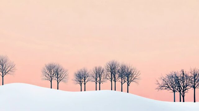 シンプルな冬の風景