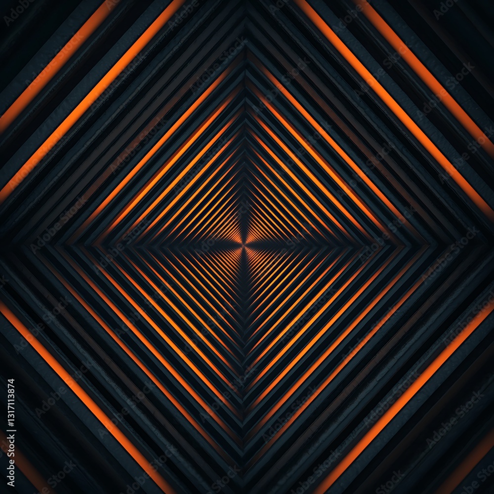 Aufkleber a mesmerizing geometric design featuring interlocking lines that create a diamond shape, highlighted