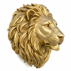 Obraz premium A golden lions head on a white background