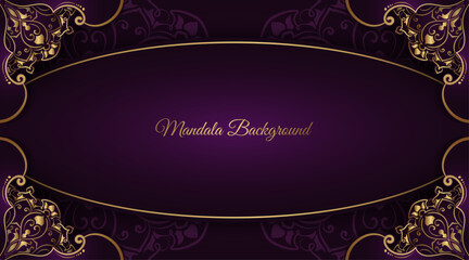 Luxury background with golden mandala ornament