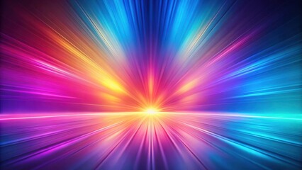 Obraz premium Abstract Vibrant Light Streaks Converging at a Central Point, Creating a Dynamic and Energetic Composition