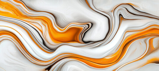 Orange white liquid swirl texture design pattern acrylic