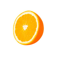 Orange slice, cutout, full depth of field.