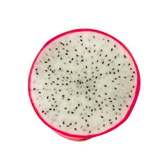 Dragon fruit, Pitaya slice cutout, full depth of field.