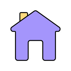 Icon a house, isolated against a clean background.