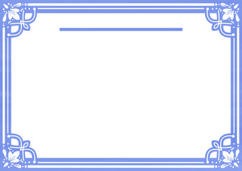 Frame [Letter02] Blue * Landscape