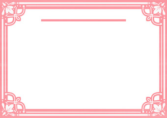 Frame [Letter02] Red * Landscape