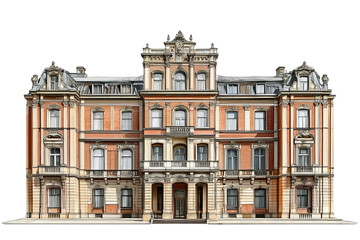 Fototapeta premium Old Mansion Illustration.