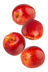 Falling Red Apple cutout, full depth of field.