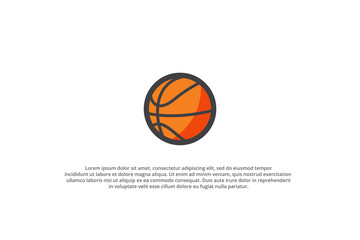simple basketball modern logo template