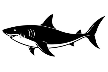 Obraz premium Shark Isolated on White Background