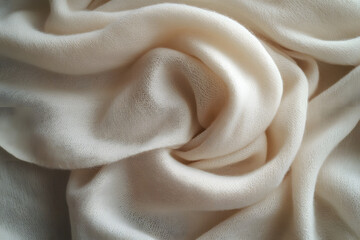 Obraz premium Ethereal White Chiffon – Soft Flowing Sheer Fabric with Delicate Mesh Texture