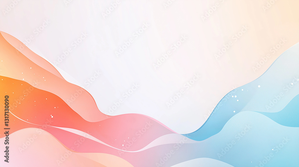 Aufkleber waves of color: a fluid, abstract composition featuring dynamic waves of color that blend and flow, 