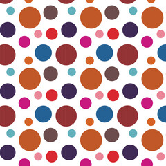 Round seamless pattern. Seamless retro circle pattern. Dotted round seamless background, pattern, ornament .