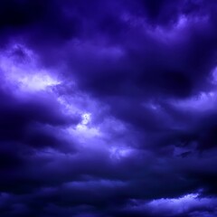 Fototapeta premium A beautiful purple sky with thick swirling clouds, creating a dramatic yet soothing backdrop for creative and artistic purposes.