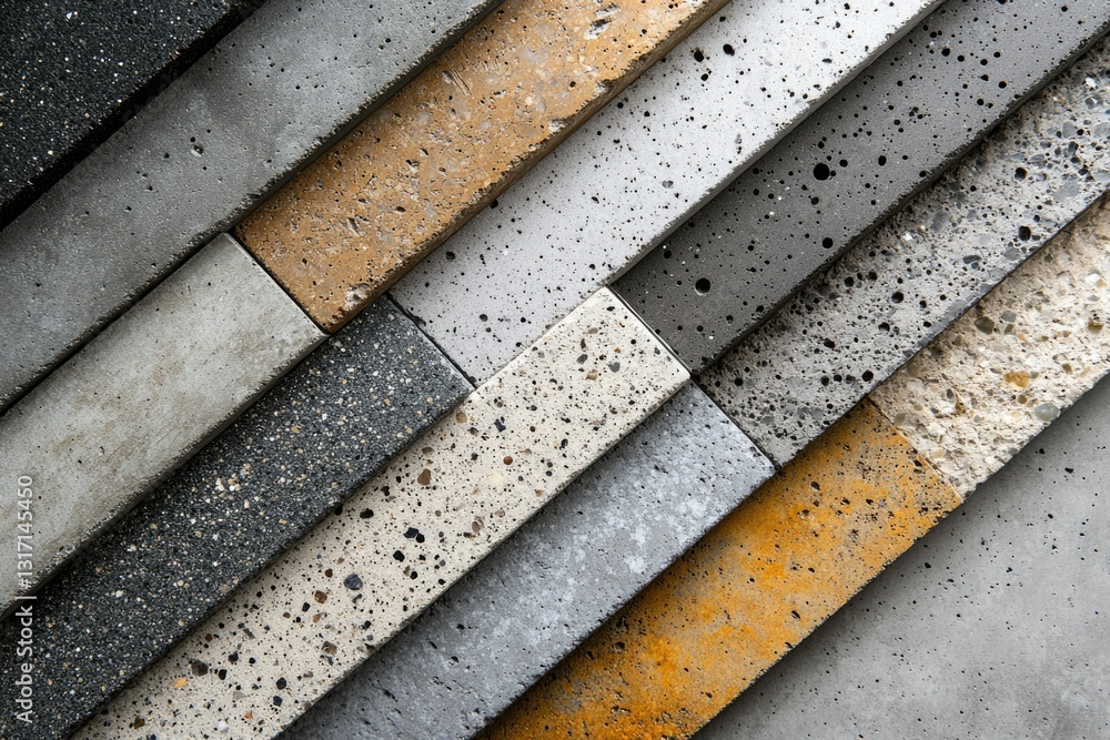 Aufkleber a collection of various textured concrete tiles in different colors and shades arranged in an overla