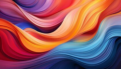 Naklejka premium abstract wallpaper with colorful waves flowing and blending together creating a vibrant and dynamic visual