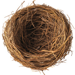 Obraz premium Empty Bird Nest. A Symbol Of Spring, Life And New Beginnings. Isolated.