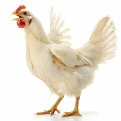 Beautiful little chicken isolated on the white