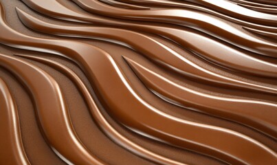 Wavy milk chocolate background for food packaging or dessert menu