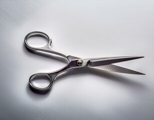 Fototapeta premium steel scissors placed separately on white background