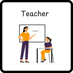 Profession Flashcard - Teacher