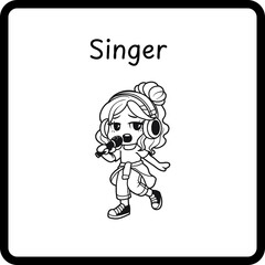Profession Flashcard - Singer (5)