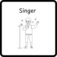 Profession Flashcard - Singer