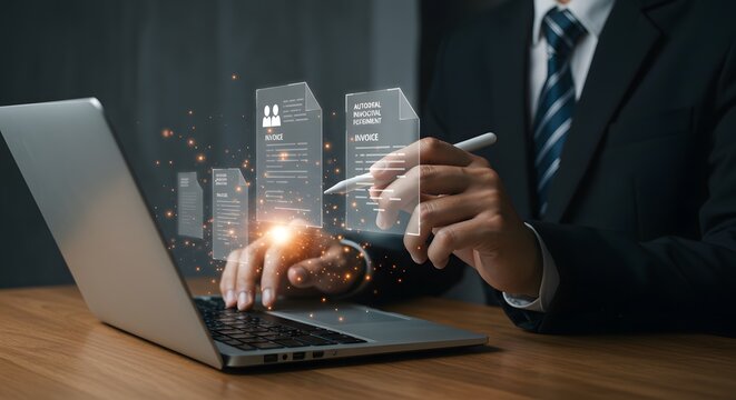 Digital Invoicing Solutions, The Future of Online Billing, Automated Financial Management, Streamlining Business Transactions, Paperless Accounting Innovation
 - Powered by Adobe