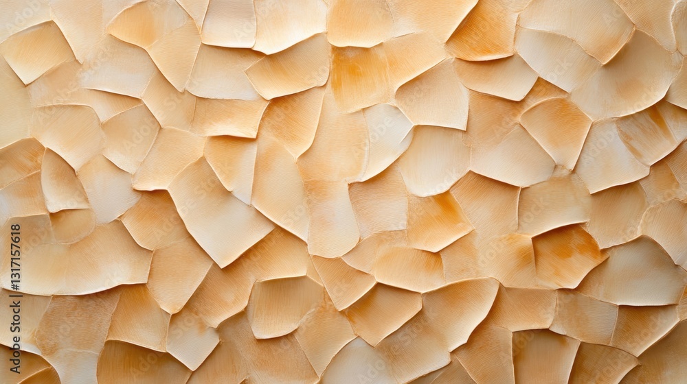 Poster textured beige wall displaying intricate raised geometric pattern, providing visual depth and archit