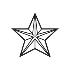 star icon line ar with white background
