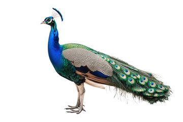 Naklejka premium peacock isolated on transparent or white background, png 
