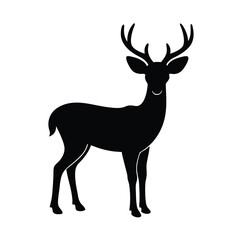 Obraz premium Deer silhouette vector art.