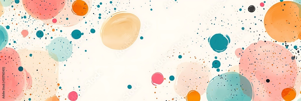 Poster abstract watercolor: a vibrant display of colorful watercolor circles and splatters, creating a visu