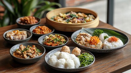 Fototapeta premium Cooking asian cuisine a flavorful culinary exploration in a modern kitchen environment
