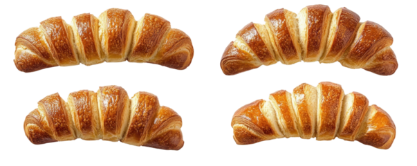 croissant french bread isolated on white