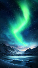 Fototapeta premium midnight aurora dance