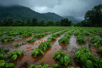  monsoon flooded fields in india