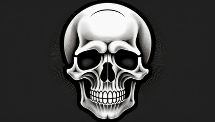 Obraz premium skull is shown in black and white