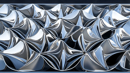 Abstract chrome surface texture, metallic waves pattern, design background, ideal for website or print