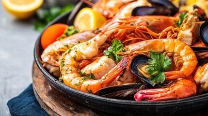 Cooking seafood chaos a culinary adventure in the kitchen vibrant colors gigapixel quality