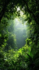 Sunlit Jungle Canopy Opening.