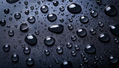water droplets on dark surface
