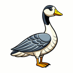 goose on a white background