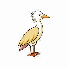 vector illustration of a egret