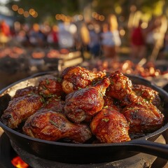 Delicious BBQ Chicken on the Grill: Juicy, Smoky, and Tender Summer Party Appetizer