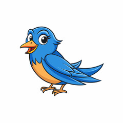 eastern blue bird on a branch