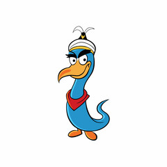 cartoon illustration of an easter whip poor will bird