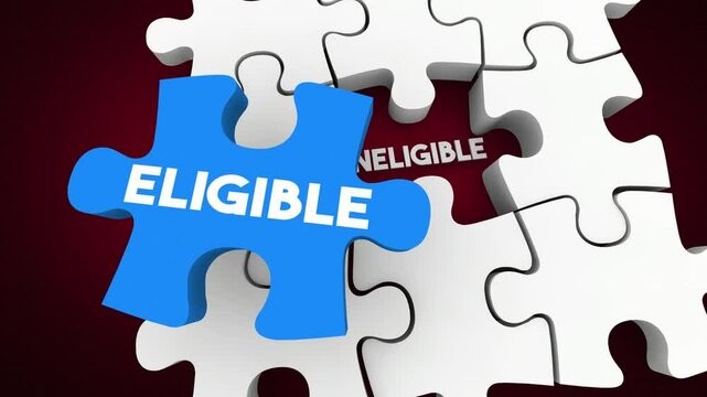 Eligible Vs Ineligible Puzzle Piece Solution Eligibility 3d Animation